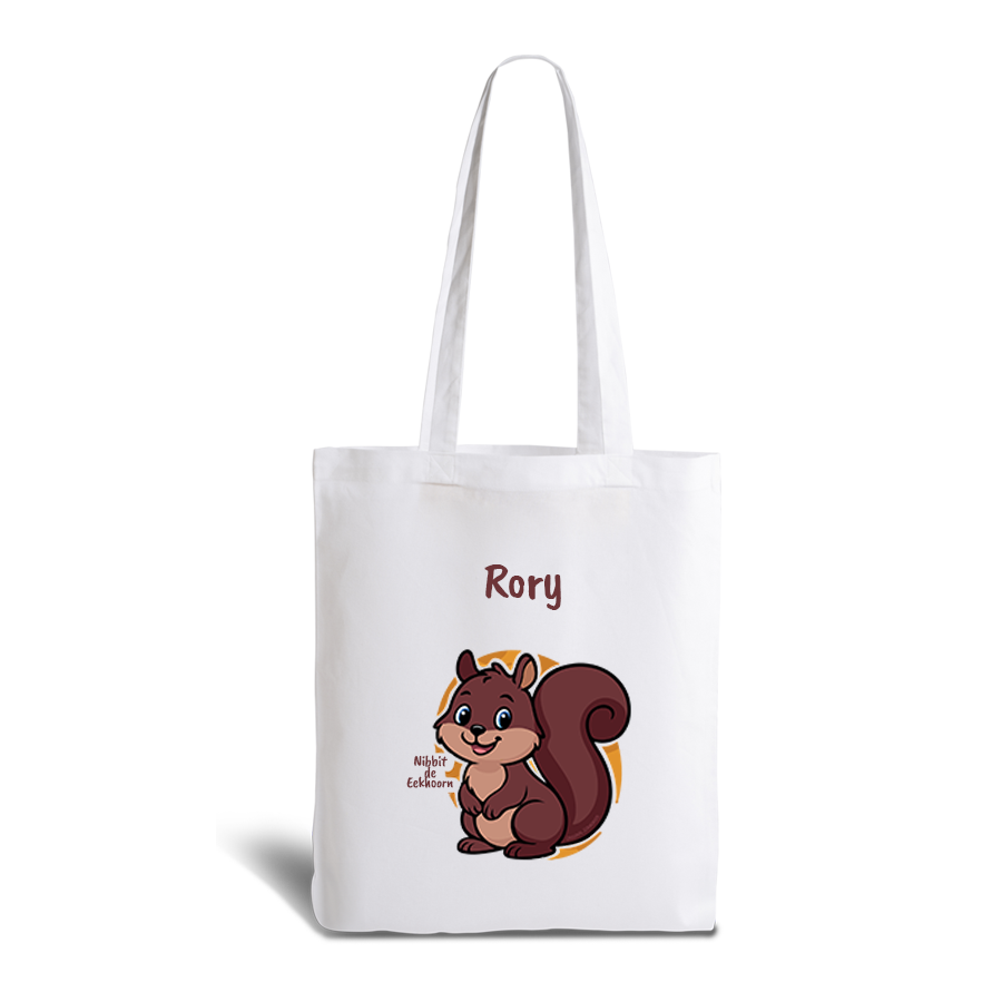Nibbit de Eekhoorn | tote bag | gepersonaliseerd met naam - Afbeelding 4