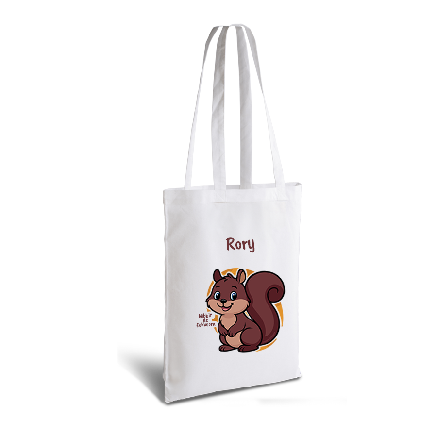 Nibbit de Eekhoorn | tote bag | gepersonaliseerd met naam - Afbeelding 5