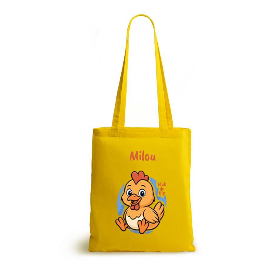 Pluk de Kip | tote bag | gepersonaliseerd met naam