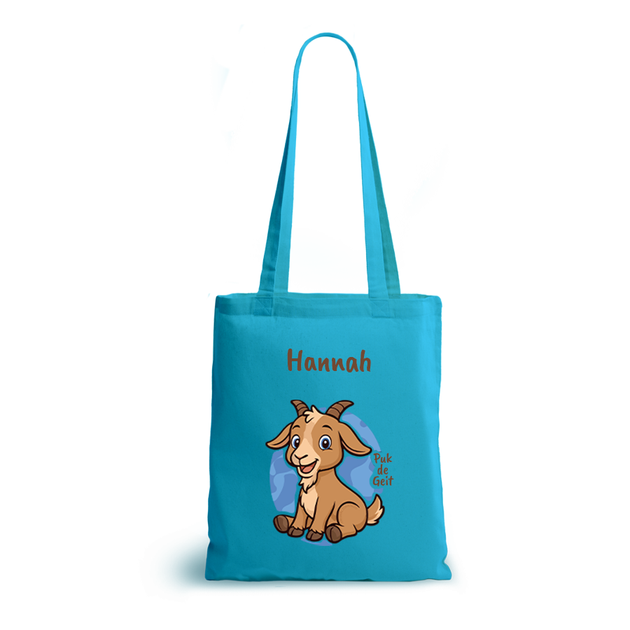 Puk de Geit | tote bag | gepersonaliseerd met naam - Afbeelding 2
