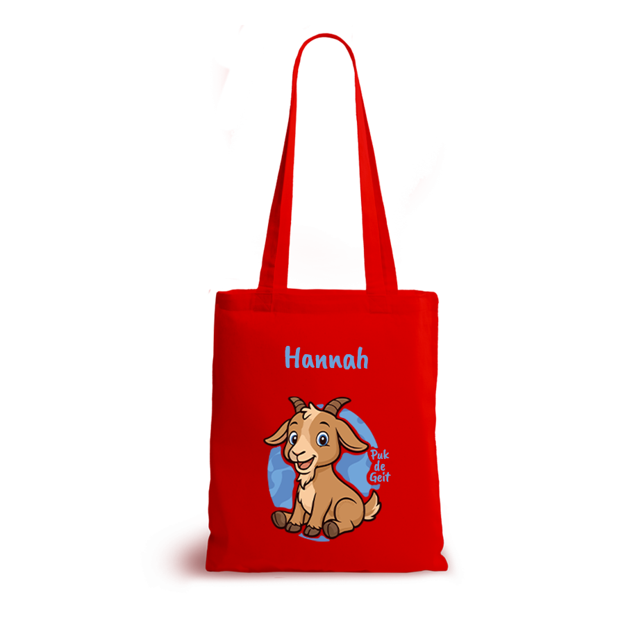 Puk de Geit | tote bag | gepersonaliseerd met naam - Afbeelding 7