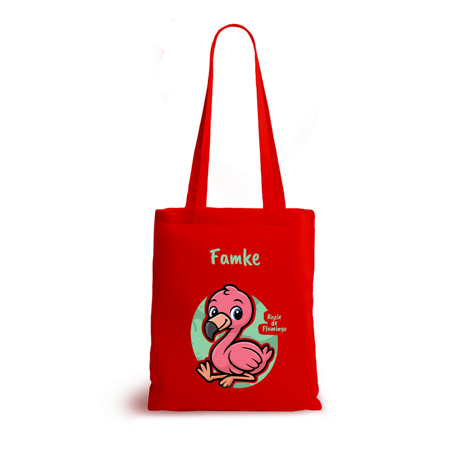 Rozie de Flamingo | tote bag | gepersonaliseerd met naam - Afbeelding 13