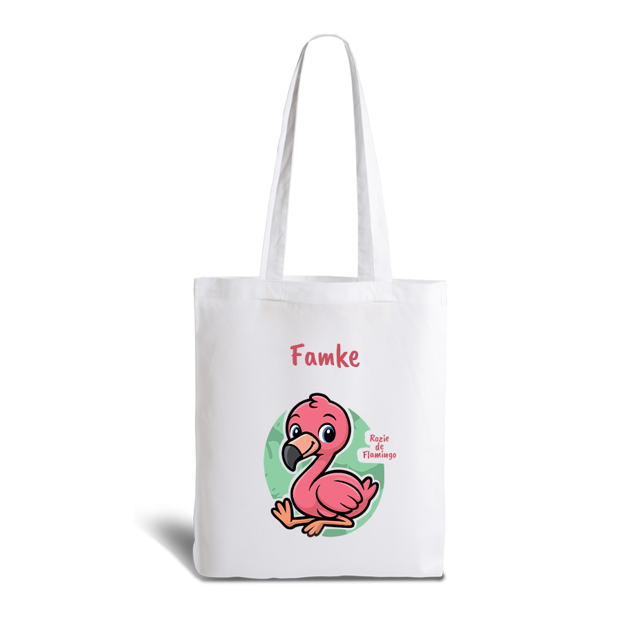 Rozie de Flamingo | tote bag | gepersonaliseerd met naam - Afbeelding 17