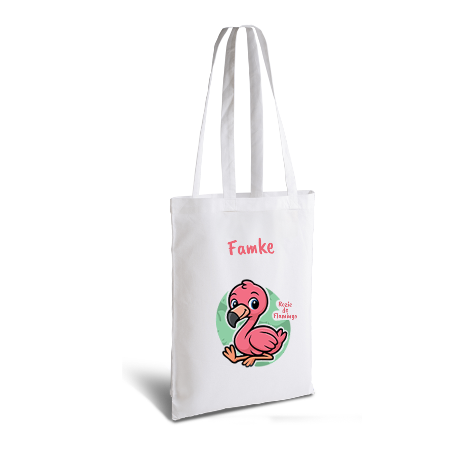 Rozie de Flamingo | tote bag | gepersonaliseerd met naam - Afbeelding 18