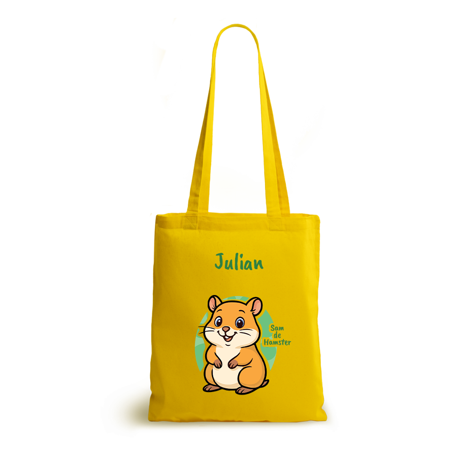 Sam de Hamster | tote bag | gepersonaliseerd met naam - Afbeelding 2