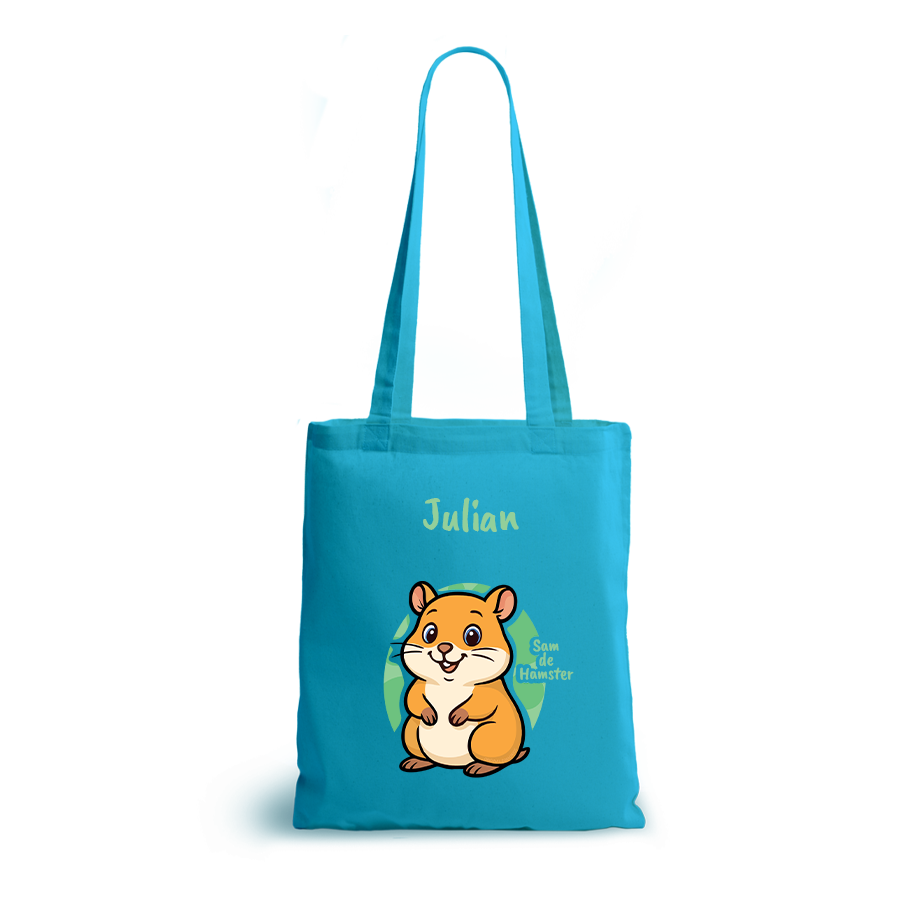 Sam de Hamster | tote bag | gepersonaliseerd met naam - Afbeelding 4