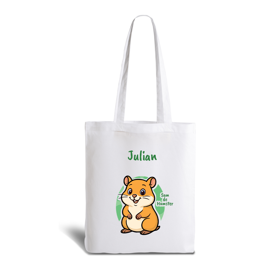 Sam de Hamster | tote bag | gepersonaliseerd met naam