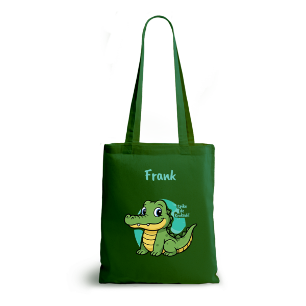 Spike de Krokodil | tote bag | gepersonaliseerd met naam