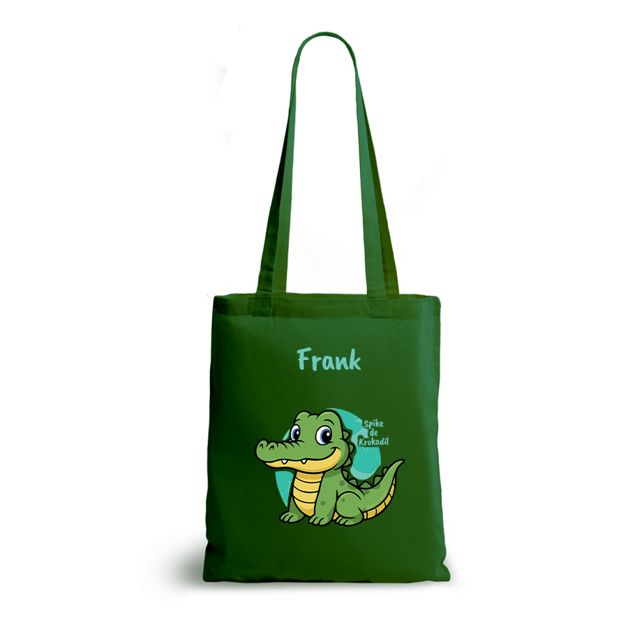 Spike de Krokodil | tote bag | gepersonaliseerd met naam