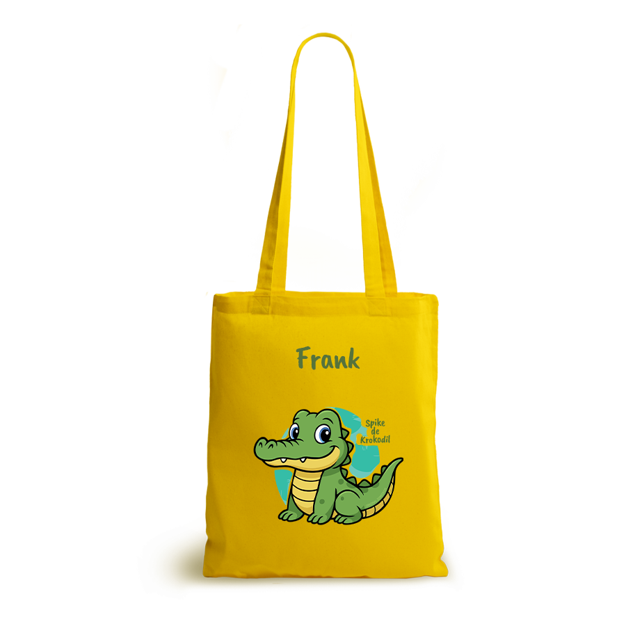 Spike de Krokodil | tote bag | gepersonaliseerd met naam - Afbeelding 3