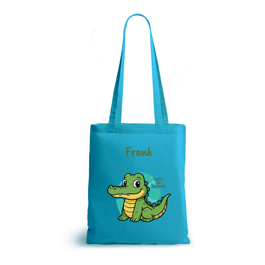 Spike de Krokodil | tote bag | gepersonaliseerd met naam - Afbeelding 5