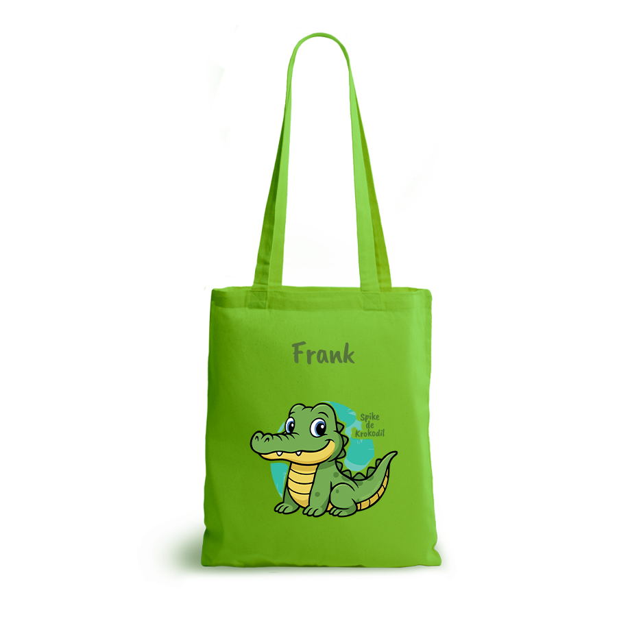 Spike de Krokodil | tote bag | gepersonaliseerd met naam - Afbeelding 7