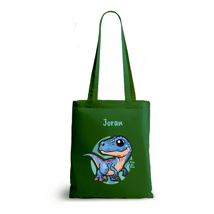 Zino de Dino | tote bag | gepersonaliseerd met naam - Afbeelding 3