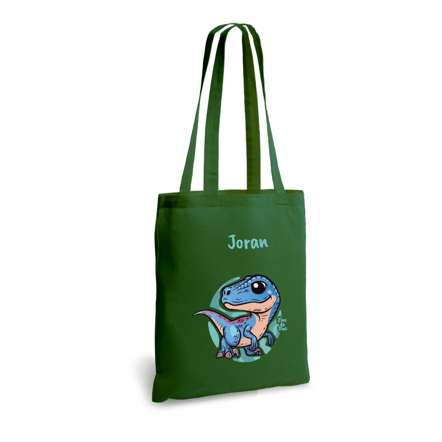 Zino de Dino | tote bag | gepersonaliseerd met naam - Afbeelding 4