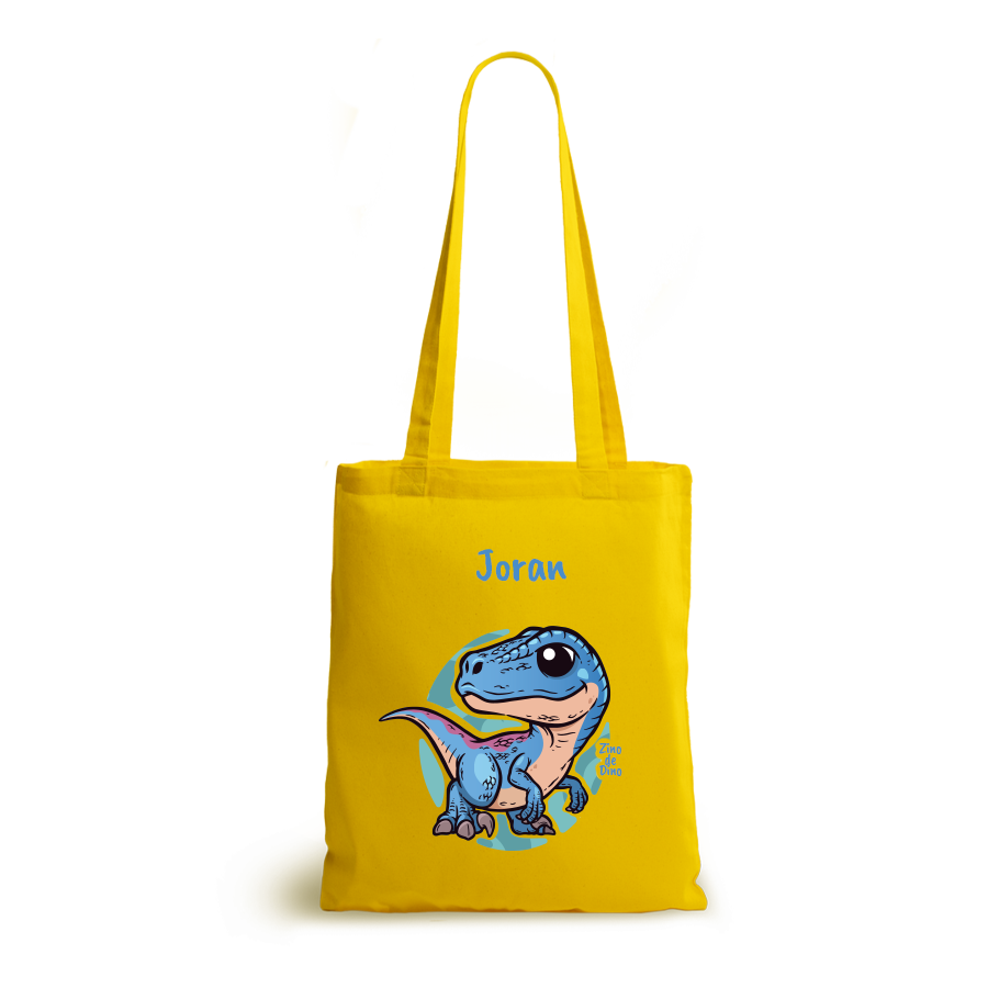 Zino de Dino | tote bag | gepersonaliseerd met naam - Afbeelding 5