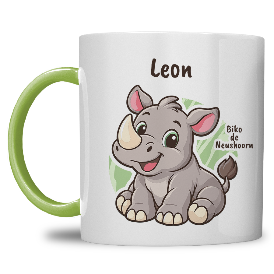 Biko de Neushoorn | Kindermok met eigen naam