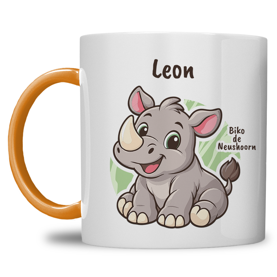Biko de Neushoorn | Kindermok met eigen naam - Afbeelding 16